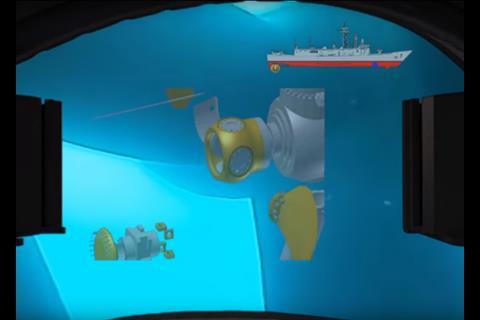 Diver Augmented Visual Display with propeller engineering. Graphic:  NSWC PCD